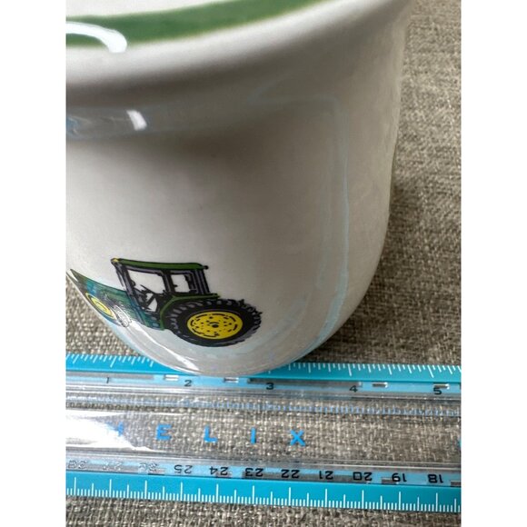John Deere Gibson Ceramic Tractor Vtg Salt & Pepper Shakers w/ Handle Farmhouse - Picture 8 of 8